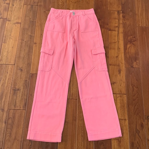ADIKA Mindset Pink Cargo Pants / Jeans size M BARBIECORE - Picture 1 of 6